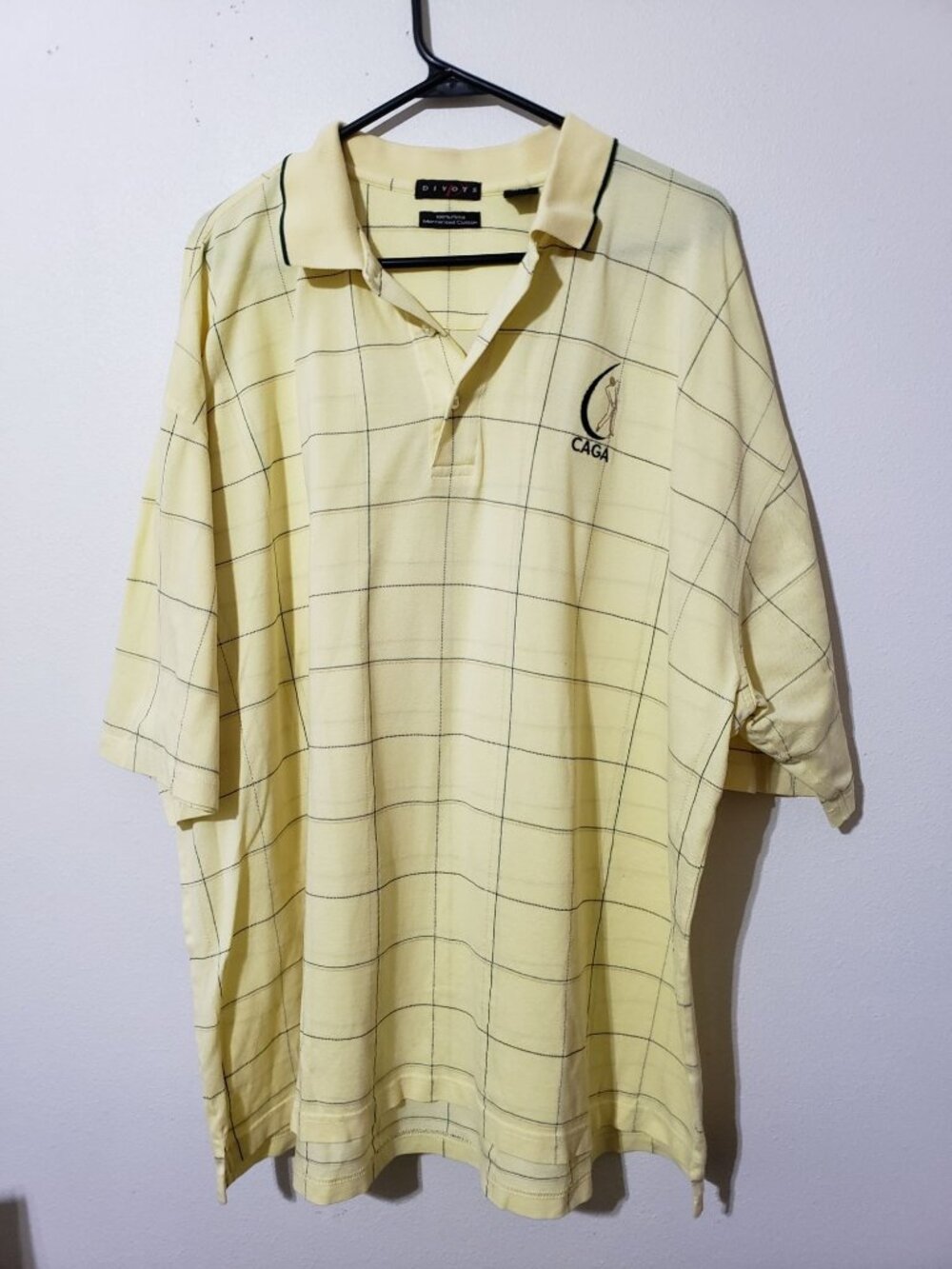 Divots polo, golf, short sleeve, 100% pima cotton shirt, size XXL